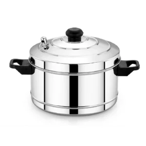 Mahaa Stainless Steel Idli Cooker with Whistle Indicator 4 Plate